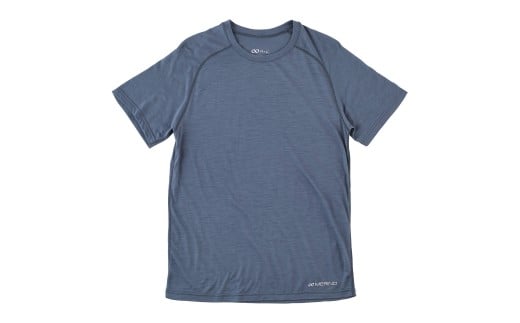 0044-017 R×L（アールエル） メリノウール ウルトラライト ユニ Tシャツ（ユニセックス）ブルー Sサイズ
