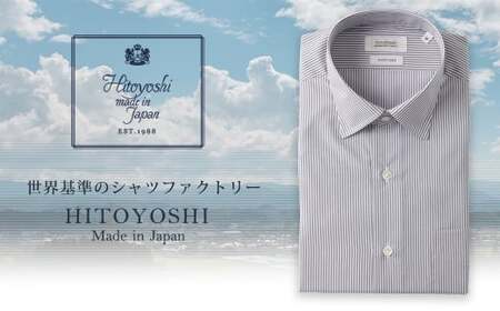 HITOYOSHI テックシャツ 長袖 ストライプ セミワイド 1枚 M （39-84）