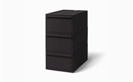 クローゼットシステム 引出しタイプM　3個組　CS-D2 3P (5色からお好きなカラーが選べる) ／ オールブラック 収納 ライクイット like-it 奈良県 葛城市【like100-5】