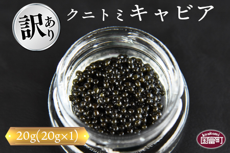 ★訳あり★＜クニトミキャビア 20g(20g×1)＞翌月末迄に順次出荷【 訳あり キャビア チョウザメ 魚介類 高級 プレゼント 世界三大珍味 】