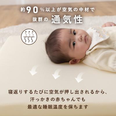 ふるさと納税 富士吉田市 【甲州羽毛ふとん】洗えるエアーマットレス二つ折り(ベビーサイズ)日本製　高通気　高反発　寝返り |  | 01
