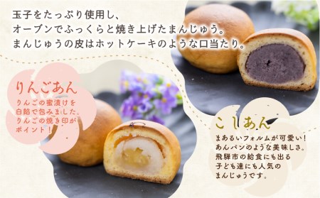 焼いてふっくら 焼きまんじゅう(こしあん・りんご) 各6個 計12個 詰め合わせ 饅頭 ギフト お菓子 和菓子 常温[Q1212]