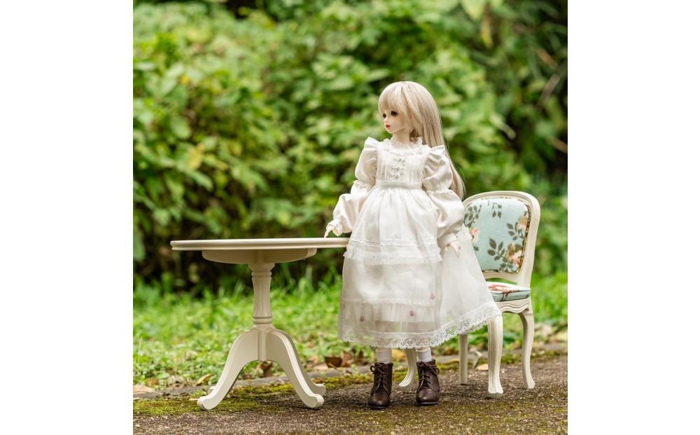 【ブラック】松永工房 Petit. Continue プティ・ティーテーブル ミニチュア家具 1／3家具 ドール家具 ドール 40～60センチ対応 インテリア アンティーク家具 木製 テーブル ねこ脚