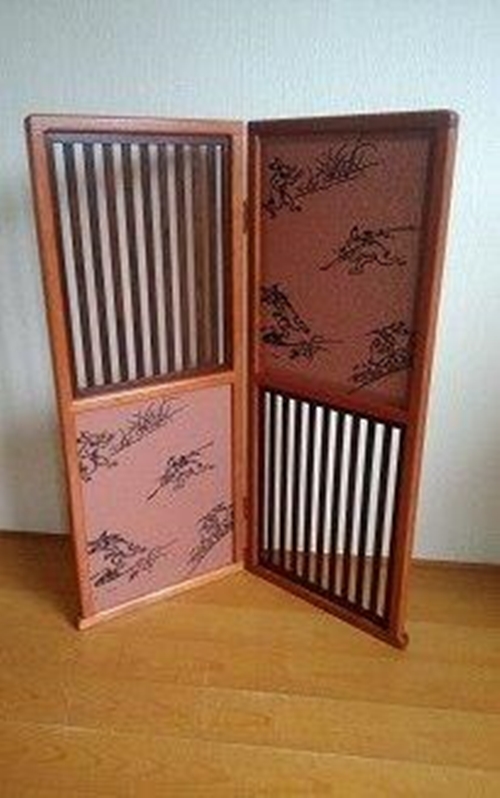 花梨 スクリーン （鳥獣戯画） ／ 奈良唐木工芸 インテリア 玄関先 工芸品 花梨材 職人の技 奈良県 葛城市