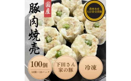 完全手作り!　自家特製シュウマイ計100個　10個×10パック　蒸し後　冷凍　国産豚　小分け【1610615】