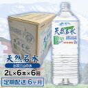 【ふるさと納税】【定期配送6ヶ月】天然名水 出羽三山の水 ［ペットボトル2L×6本］×6回お届け 定期便 | 山形県 鶴岡市 山形 楽天ふるさと 納税 返礼品 支援品 天然水 お水 水 飲料水 ウォーター ウオーター 2l ペットボトル 飲料 飲み物　K-615