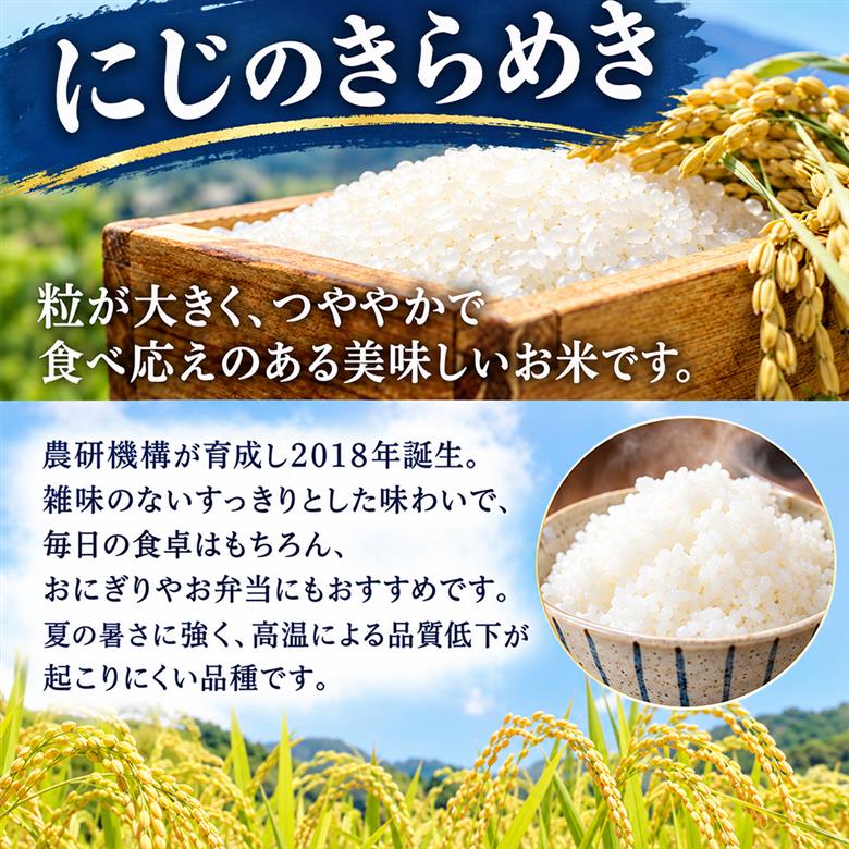 新米 令和8年産 《2026年11月中旬より順次発送開始予定》 にじのきらめき 玄米 10kg ／ かきのうえ こめ 米 コメ お米 おこめ 白米 白飯