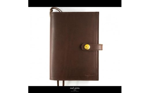 maf pinto (マフ ピント) レザー手帳カバー A6 (文庫本サイズ) ダークブラウン 本革 日本製