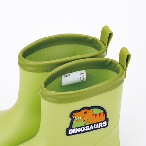 ワッペン付レインブーツ　ディノサウルス　16cm　5-110