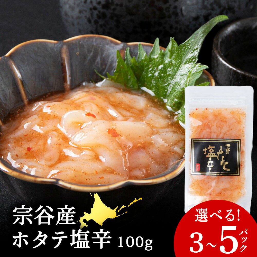 【ふるさと納税】稚内産 ホタテの塩辛 選べる300g～500g 1個100g帆立 ほたて 塩辛 珍味 加工品 冷凍 海鮮 海産物 北海道ふるさと納税 稚内 【配送不可地域：離島・沖縄県】