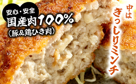 敦賀のソウルフード　フジバーグ（揚げる前の冷凍）10個セット [051-a012] 【フジバーグ ハンバーグ 肉】