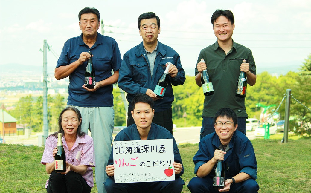 北海道深川市産りんご使用 果実酒 ふかがわシードル 飲みきりサイズ＜中口＞ 200ml×12本セット