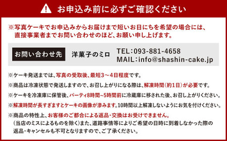 【生クリーム】サプライズに最適！ 写真ケーキ 3～6人用 5号サイズ