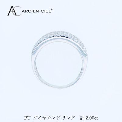 ふるさと納税 泉佐野市 ARC-EN-CIEL PTダイヤリング(計 2.0ct)【鑑別書付き】サイズ9号 J070 |  | 03