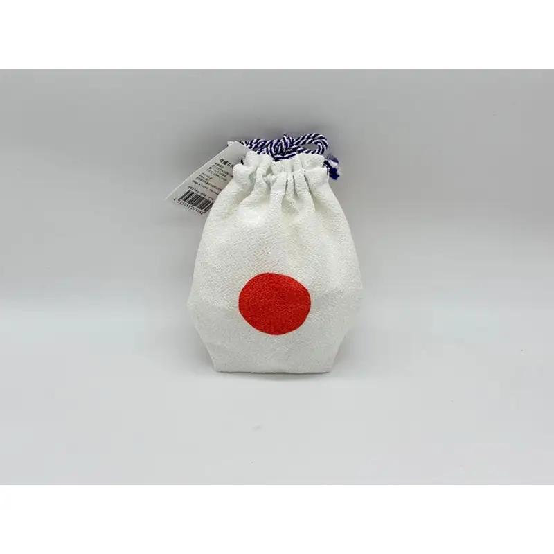 丹後ちりめん 祭巾着（きつね） サイズ：約17cm×13cm