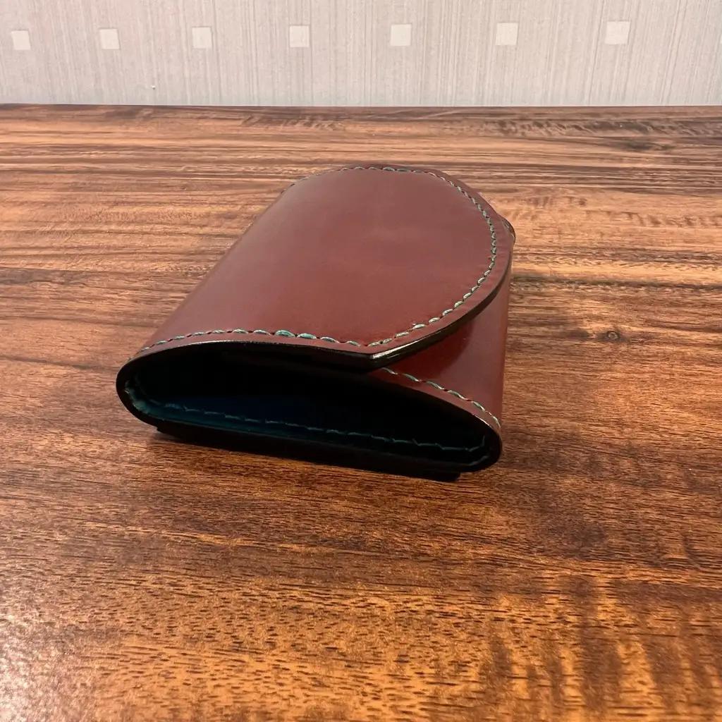 コードバン・ボックスミニウォレット 本革 財布 レザー  高級