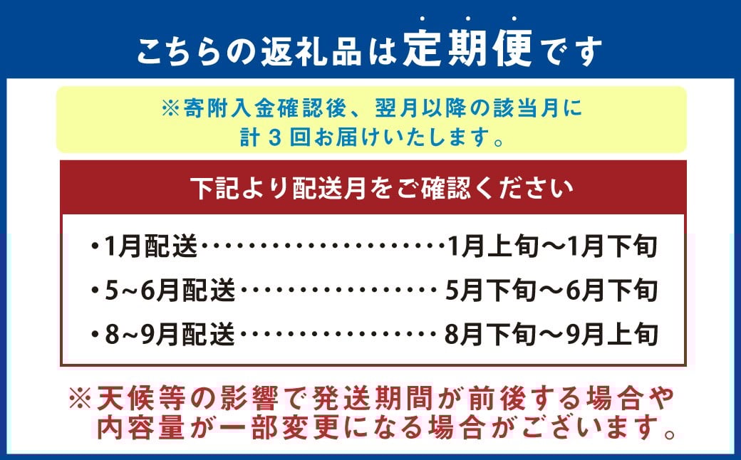 【年3回定期便】くまもとモン（熊本県産品）定期便（フルーツ編）寄附額4万円コース