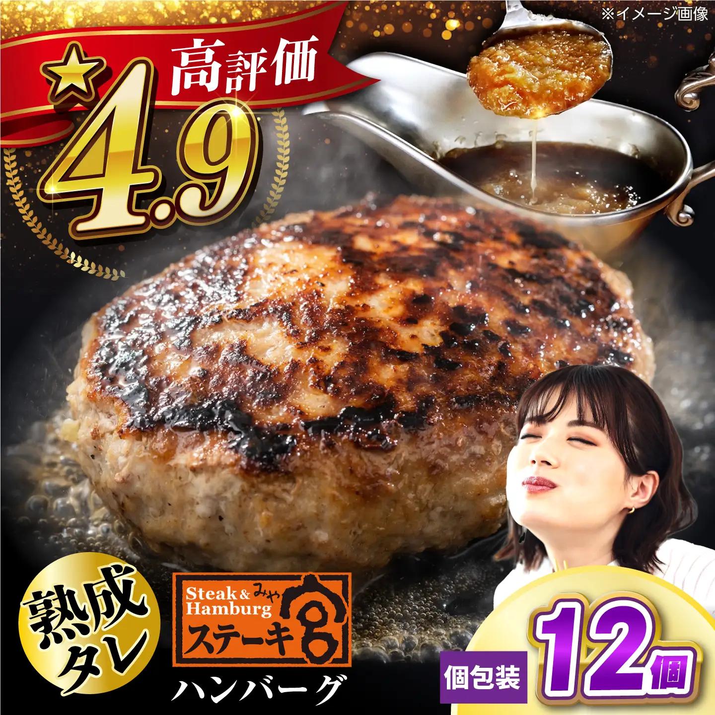 ハンバーグ12個  宮のタレセット [AQAM002]ハンバーグ