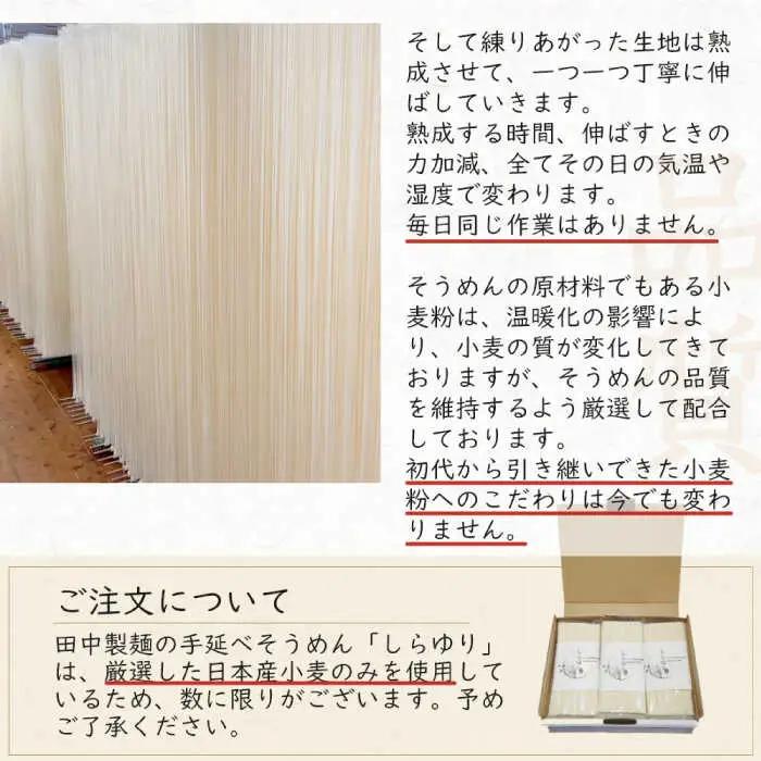 そうめん 国産小麦100% 島原手延べそうめん しらゆり 50g×60束 計3kg ノンオイル製法 / そうめん 島原 手延べ 素麺 麺 乾麺 保存食 非常食 / 贅沢宝庫 / 長崎県 南島原市 [S