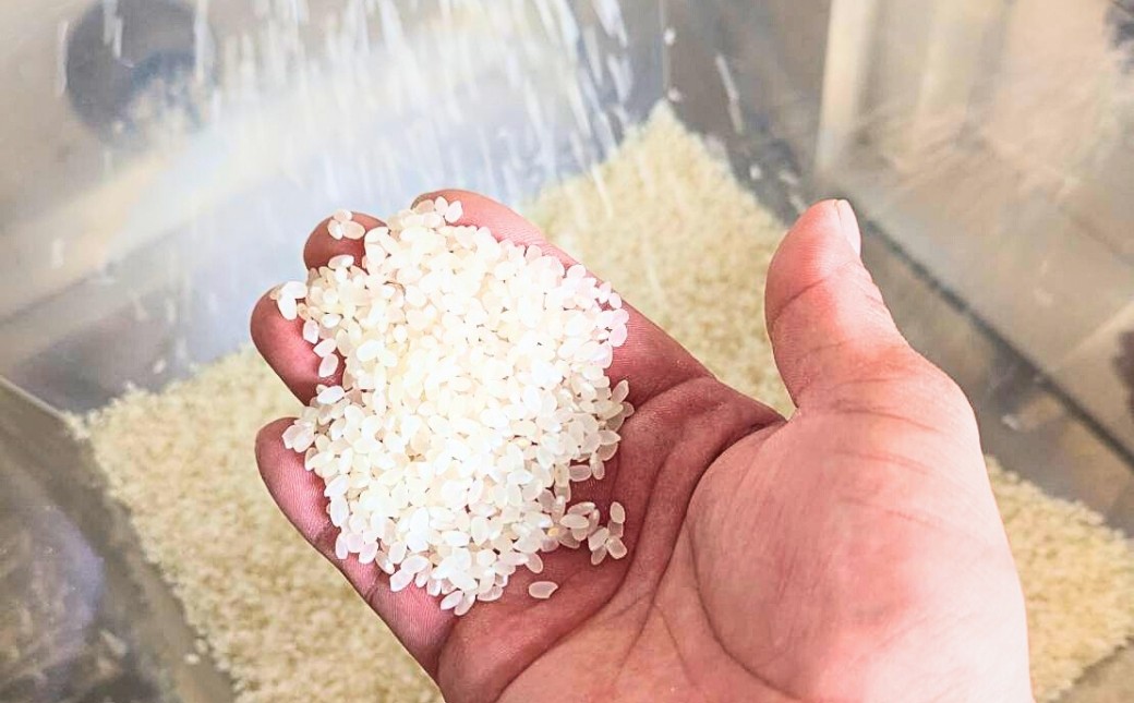 自然共生サイト米 精米時