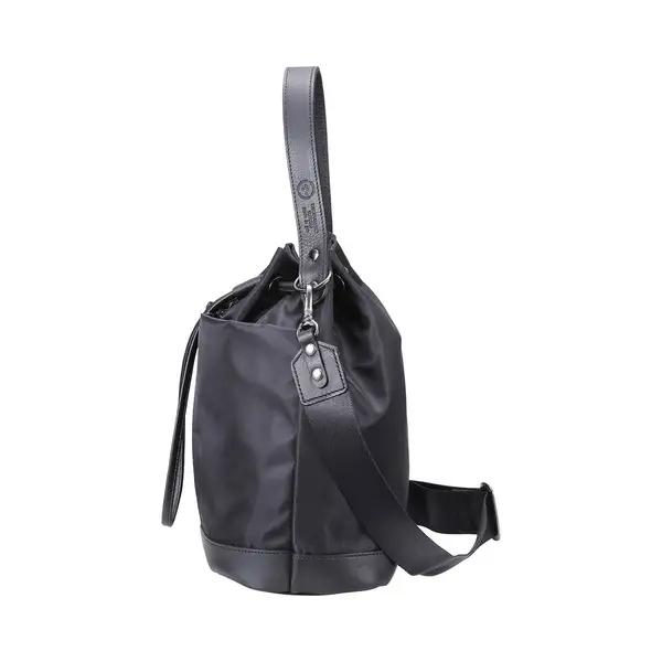 豊岡鞄 TUTUMU sacca Rich S4700RI ブラック/ 巾着型 2WAY BAG ショルダーバッグ 手提げバッグ ショルダベルト付き レディース 高級 おしゃれ バッグ かばん カバン
