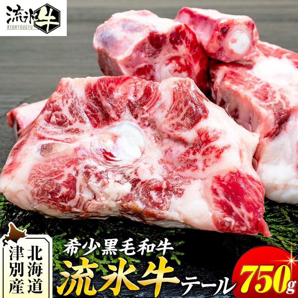 【ふるさと納税】石井牧場 流氷牛 テール（750g） | 北海道 津別町 肉 和牛 牛肉 黒毛和牛 希少 尾 煮込み シチュー カレー 出汁 詰合せ 詰め合わせ 送料無料