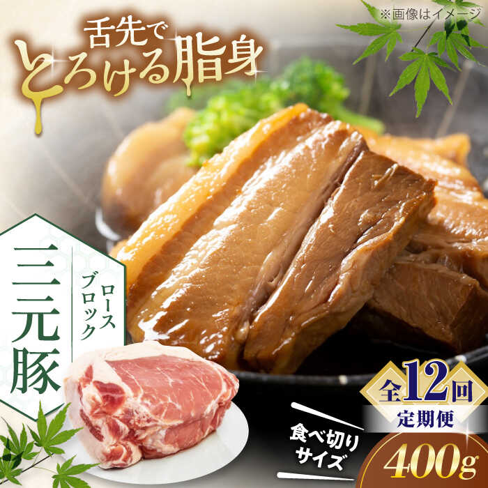 【ふるさと納税】【全12回定期便】平田牧場 ロース ブロック 400g 《喜茂別町》【平田牧場】 肉 豚肉 ロース ブロック ローストポーク 煮豚 酢豚 煮物 冷凍 冷凍配送 北海道 平田牧場 三元豚 定期便 [AJAP168] 96000 96000円