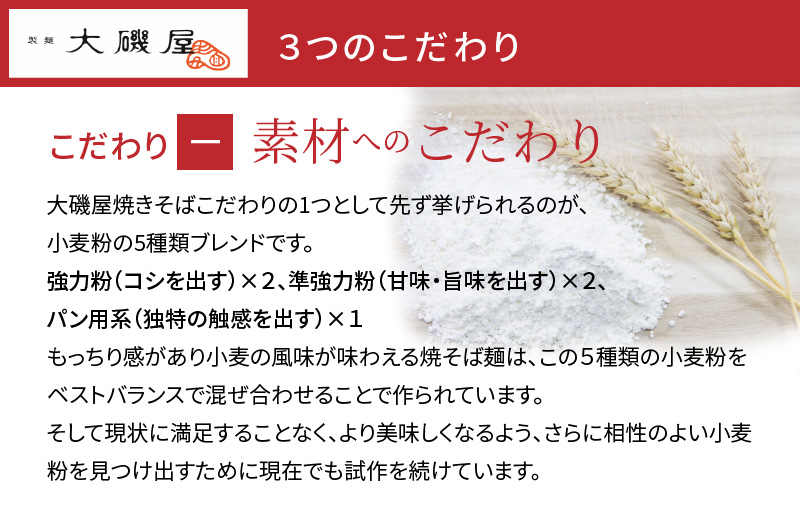 メディア紹介多数！大磯屋製麺所の熟成焼そば 30食(平麺) ナポリタンソース3本付き　H014-028