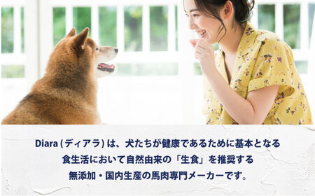 【犬猫用・ペット用】馬肉パーフェクトプラス　800g×2袋(80g×20本)　ペットフード　馬肉ペットフード　【ディアラ】[AKGU002]