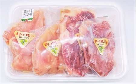 オリーブ地鶏　モモ肉 500g & ムネ肉500g セット 合計約１kg お肉 鶏肉 