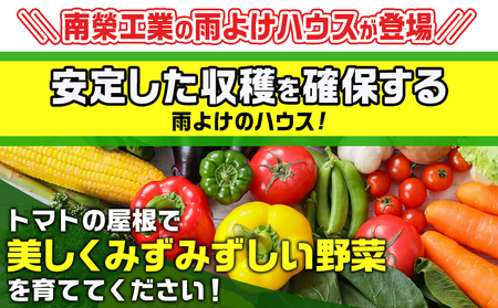 雨よけハウス【2畝用】〈AM-2235〉_AF-J404_(都城市) 雨よけハウス 敏感 夏物野菜を守る 収穫を確保 夏野菜 組立簡単 完全組立式 障害や病気対策 12株 2畝用