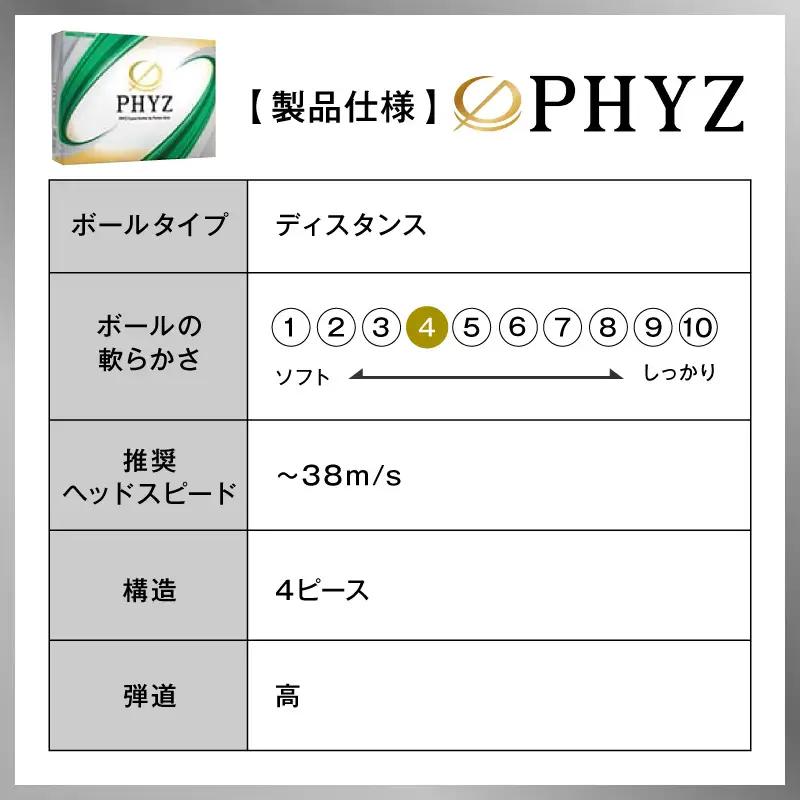 ゴルフボール PHYZ（ファイズ）ホワイト / 14ダース