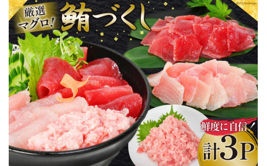 
マグロづくしセット タタキ 300g メバチ & ビンチョウ 切り落し 各250g 計3パック 冷凍 [畠和水産 宮城県 気仙沼市 20562638]
