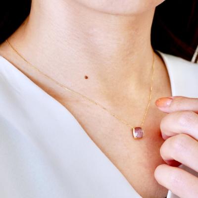 ふるさと納税 甲府市 【ジュエリー】K18 イエローゴールド ピンクアメシスト ペンダント ネックレス PNA-0361 |  | 02