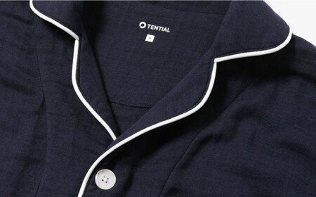 BAKUNE Pajamas Gauze 長袖 上下 疲労回復 リカバリー ウェア　【 ネイビー / XSサイズ 】 / 大村市 / 株式会社TENTIAL[ACAD036]