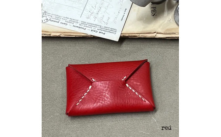 【封筒】letter（レター）レッド 封筒型 カードケース