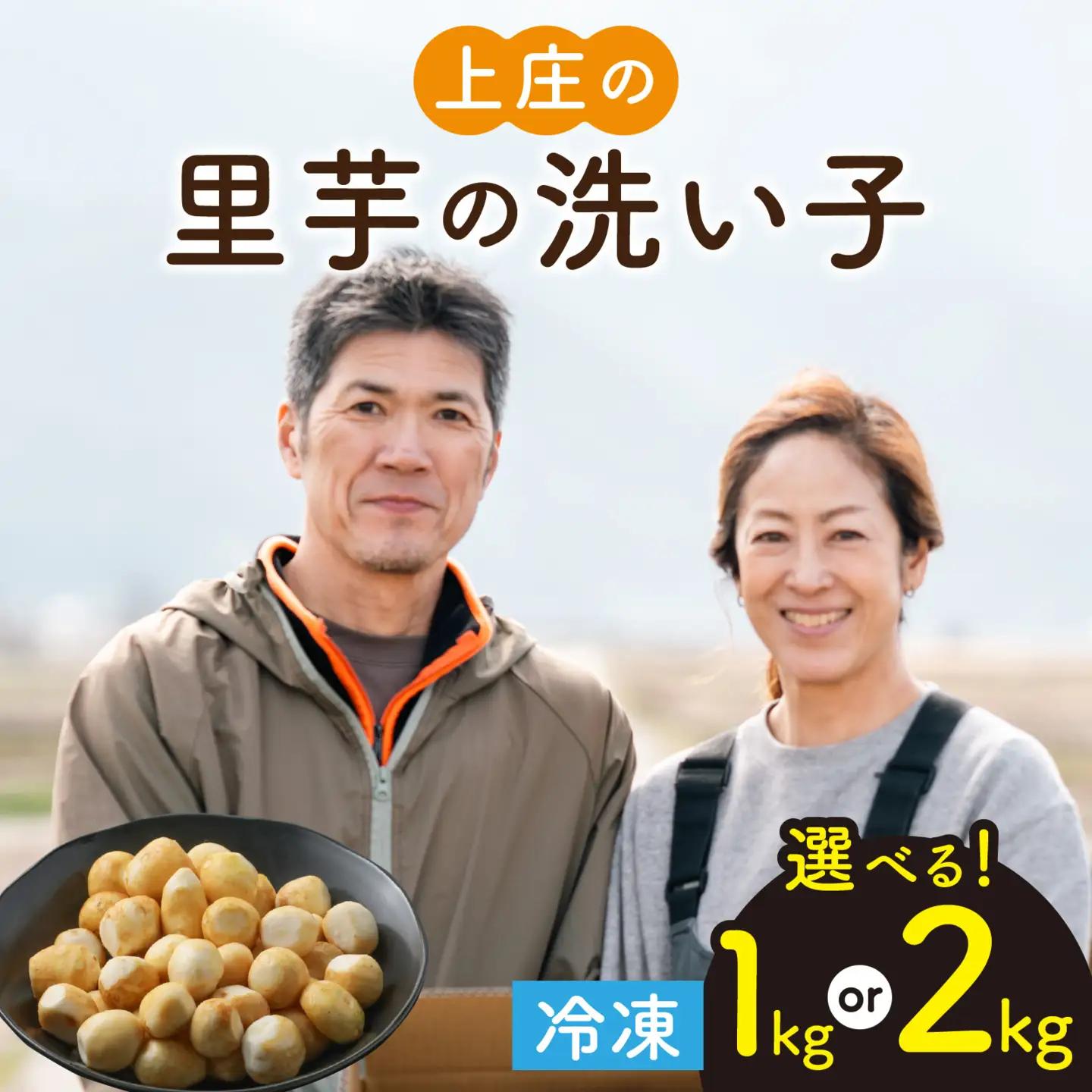 【先行予約】【10月発送】上庄の里芋の洗い子【冷凍】計2kg 里芋