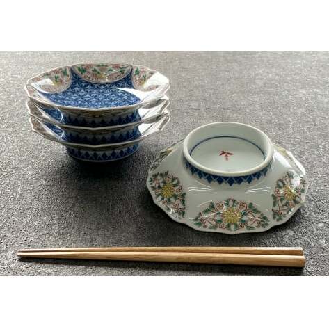 有田焼【其泉】麻の葉地紋銘々皿（15.5cm）4枚 賞美堂本店 A50-211_イメージ4