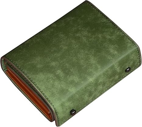 
            メンズ二つ折り財布 緑青色　【11100-1995】
          