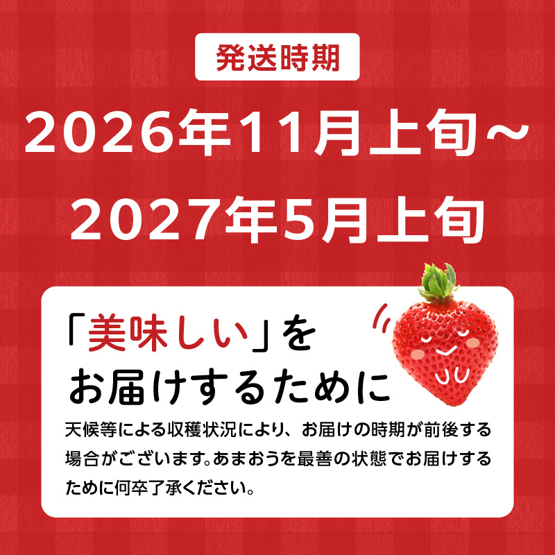 【2026年11月から順次発送】特別栽培あまおう 4パック ふくおかエコ農産物_いちご あまおう 約 270g ～ 300g 4パック 大粒 濃厚 甘い 特別栽培 安心 安全 冷蔵 果物 フルーツ ス