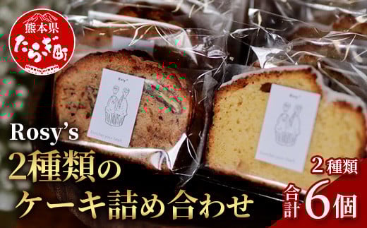 2種類のケーキ 詰め合わせ セット ＜ レモンケーキ 3個 / バナナブレッド 3個 各80g 計6個 ＞ れもん ばなな ケーキ 洋菓子 051-0674