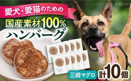 ペットフード 三崎マグロ 100%ハンバーグ 10個セット ペット 犬 猫 手作り 国産 てづくり こだわり まぐろ ドッグフード  ドッグフード ペットフード 横須賀 【ペットフードYM japan】 [AKEX002]