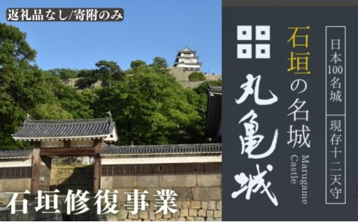 【復興支援/寄附のみ】丸亀城石垣修復プロジェクト/1億円 お城 天守閣 支援 災害 台風 復興