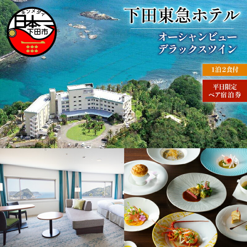 伊豆下田温泉 下田東急ホテル オーシャンビューデラックスツイン 平日限定1泊2食付ペア宿泊券