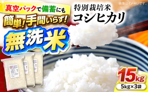 【先行予約】【9月中旬から順次発送】特別栽培米 コシヒカリ 真空パック 白米 （ 無洗米 ） 15kg （ 5kg × 3袋 ） お米 こしひかり ご飯 コシヒカリ おこめ 三次市/小川モータース [APCH005]