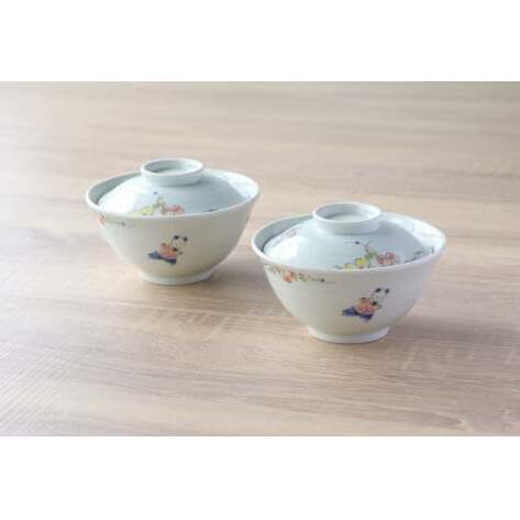有田焼 アウトレット 唐子 どんぶり 2個セット【山忠】食器 器 うつわ 丼 唐子 蓋付き ボウル カラフル アウトレット 2個 セット ed033