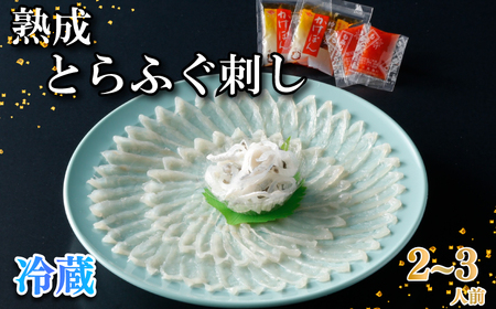 【お届け指定日必須】 熟成 とらふぐ 刺し 2～3人前 冷蔵 ふぐ NE