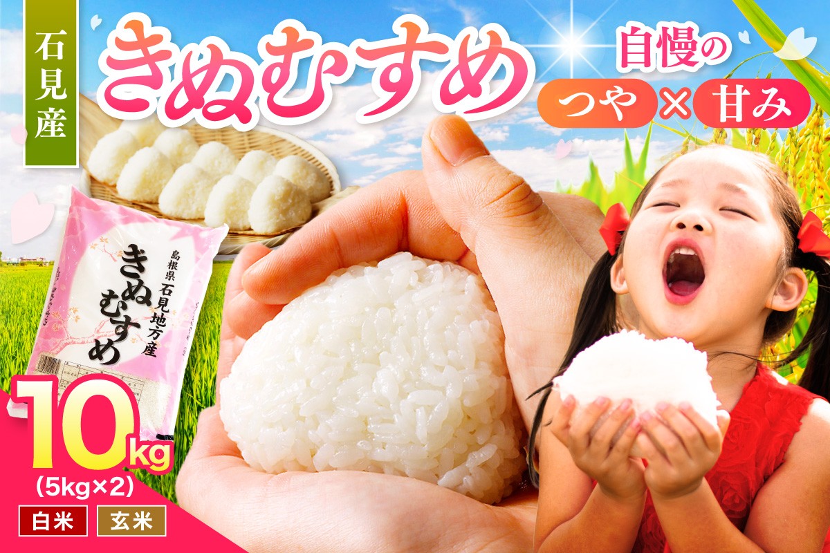 
                  【令和7年産】石見産　きぬむすめ　10kg 米 お米 きぬむすめ 白米 玄米 【058_1847】
                