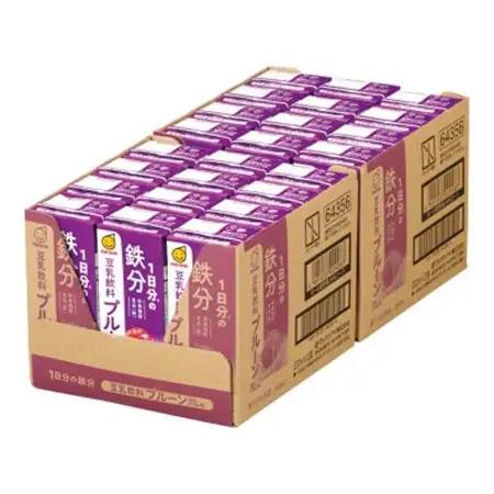 1日分の鉄分　豆乳飲料　プルーンmix　200ml　24本セット×2ケース【1543288】