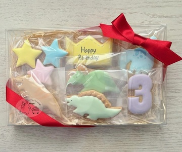 【ふるさと納税】アイシングクッキー　恐竜好きなお子さまにオススメのバースデーセット♪